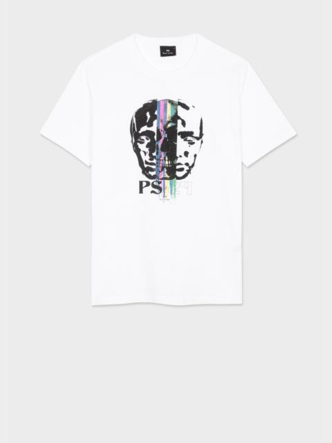 Paul Smith White 'Opposite Faces' Print T-Shirt