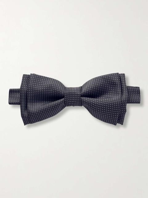 Polka-Dot Silk-Twill Bow Tie