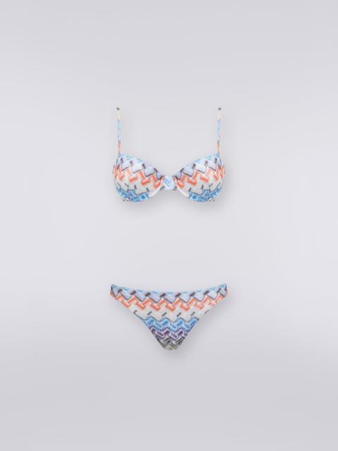 Missoni Multicoloured viscose knit bikini with balconette bra