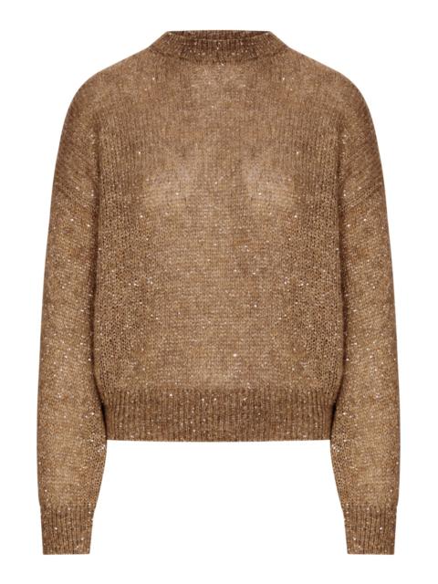 Brunello Cucinelli LUREX YARN SWEATER WITH SEQUINS
