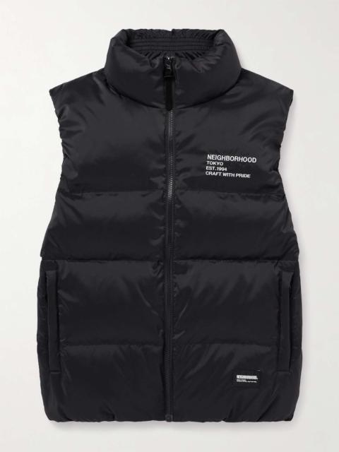 NEIGHBORHOOD Logo-Embroidered Quilted Shell Down Gilet
