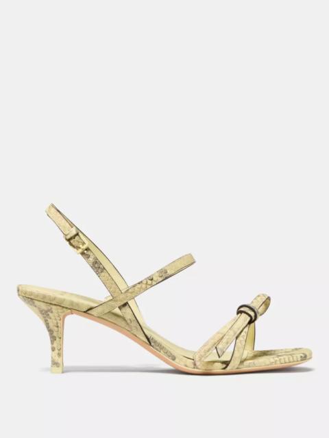 kate spade Loop Snakeskin Kitten Heel Sandals