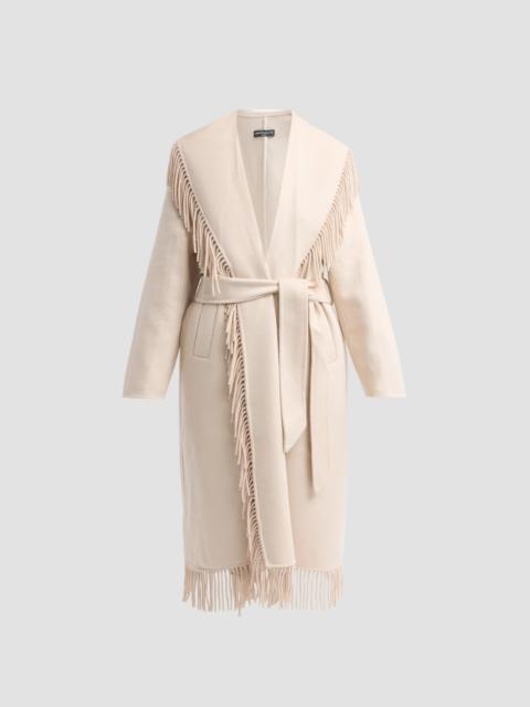 GENERATION LOVE Women's Jenny Wool-Blend Fringe Coat - Soft Beige