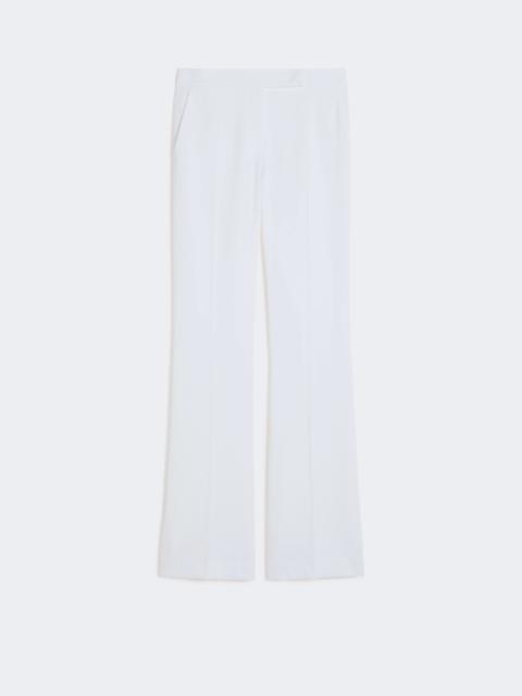 Max Mara CECINA Slim-fit crepe canvas trousers - OPTICAL WHITE