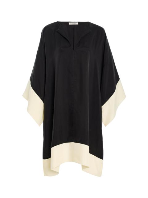 BY MALENE BIRGER Cicine Colorblocked Caftan Midi Dress black/white