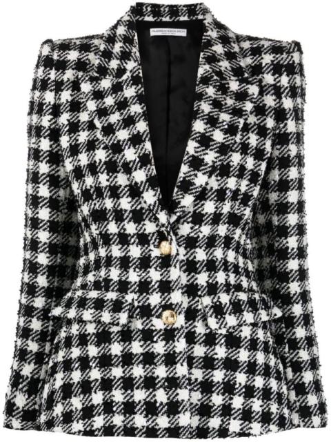 Alessandra Rich houndstooth single-breasted blazer