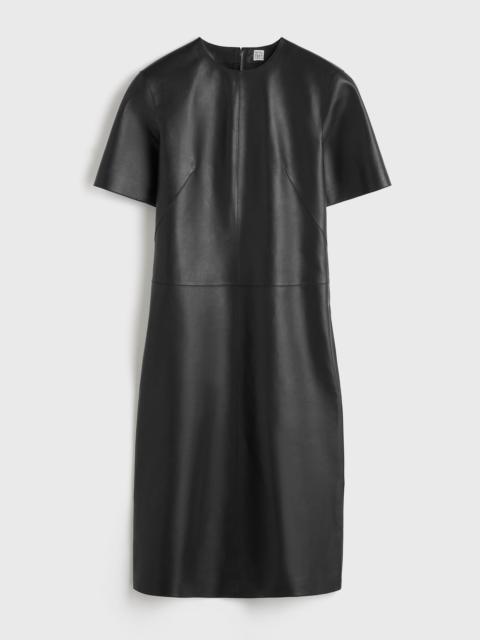 TOTEME Leather tee dress black