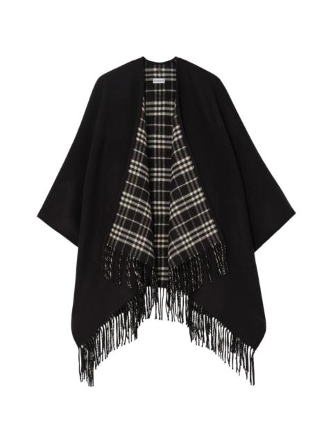 Burberry reversible Check wool cape
