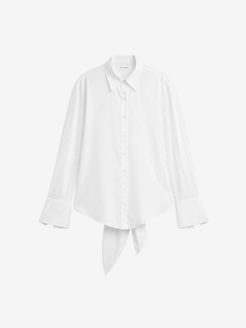The Frankie Shop Velia Cut-Out Back Shirt - White