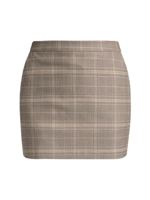GENERATION LOVE Women's Plaid Slim-Fit Miniskirt - Taupe Plaid