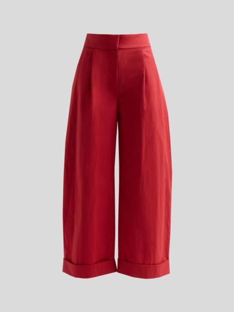 Proenza Schouler Women's Talla Cotton-Blend Wide-Leg Pants - Brick