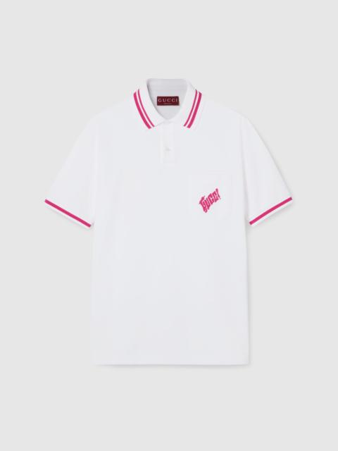 GUCCI Cotton polo T-shirt with embroidery