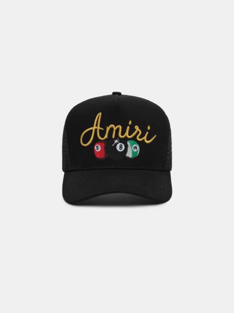 AMIRI AMIRI BILLIARDS TRUCKER HAT
