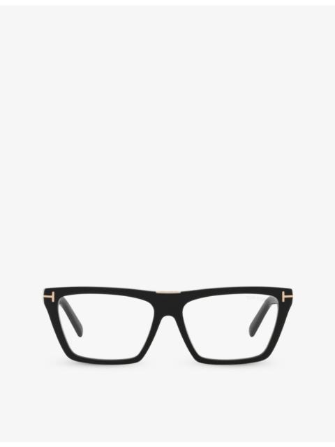 TOM FORD FT5912-B square-frame acetate glasses