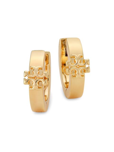 TORY BURCH Women's Kira 18K Gold-Plated Huggie Hoop Earrings - Tory Gold