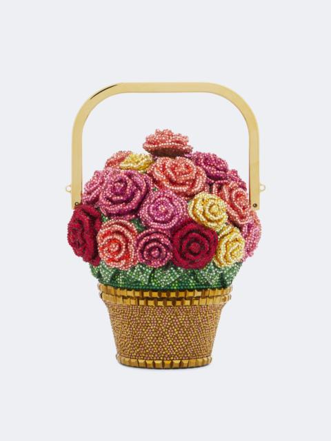 JUDITH LEIBER Basket of Roses embellished top-handle bag