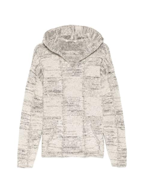 AURALEE Patchwork Cotton and Linen-Blend Hoodie