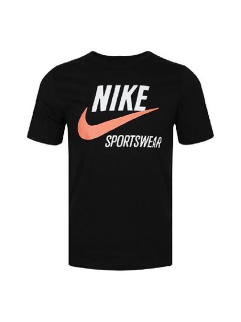 Nike Nike Sportswear Futura Alphabet Logo Printing Short Sleeve Black CW7072-010