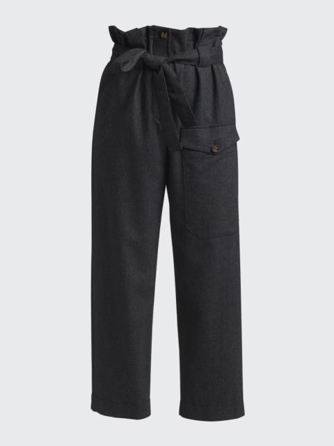 GIORGIO ARMANI Zip-Hem Skinny-Leg Jersey Pants