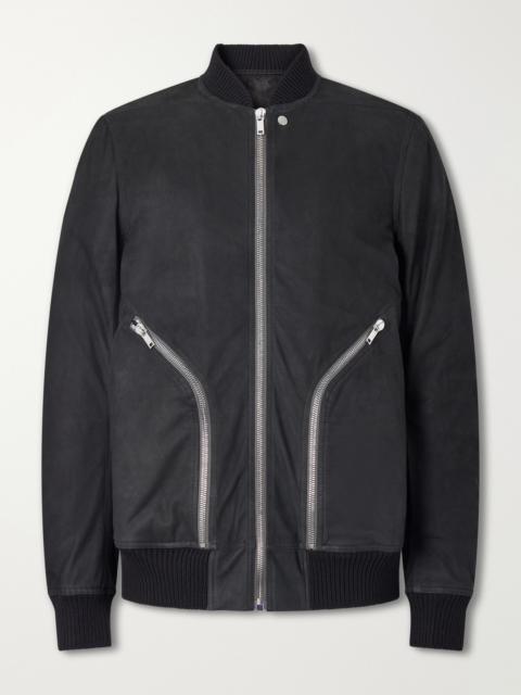 Rick Owens Bauhaus Leather Zip-Up Flight Jacket