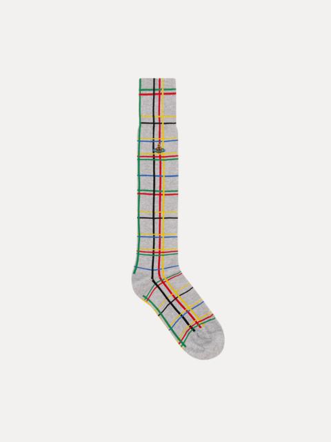 Vivienne Westwood ABSTRACT CHECK HIGH SOCKS