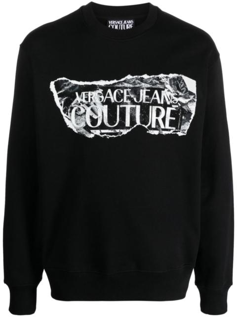 VERSACE JEANS COUTURE logo-print cotton sweatshirt