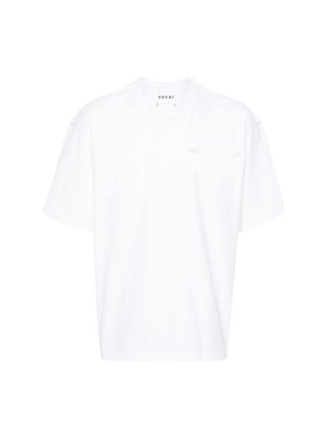 sacai seam-detail cotton T-shirt