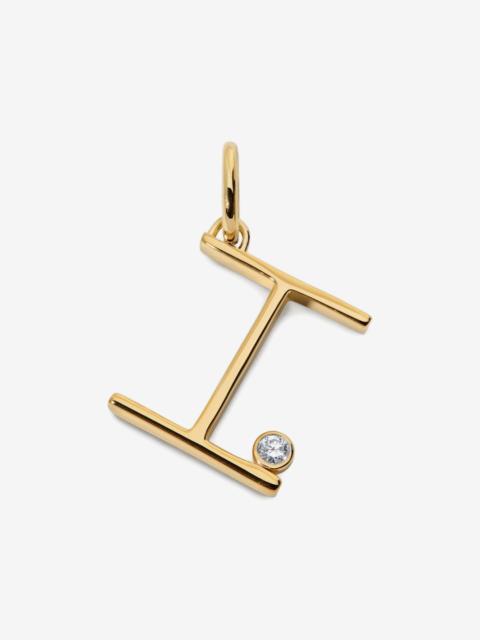MONICA VINADER Solitaire diamond initial pendant