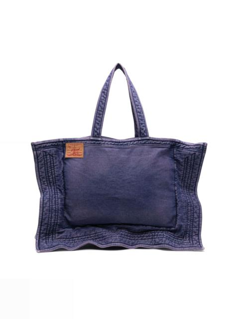 Y/Project large washed-denim tote bag