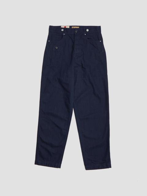Nigel Cabourn 6 Pocket Pant Heavy Cotton in Black Navy