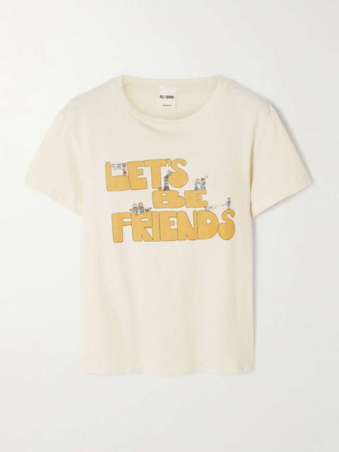 RE/DONE Printed cotton-jersey T-shirt