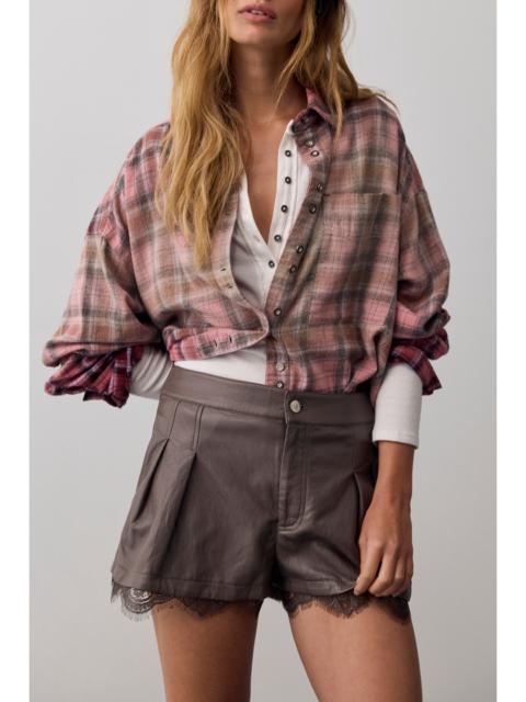 FREE PEOPLE After Dark Vegan Leather Shorts