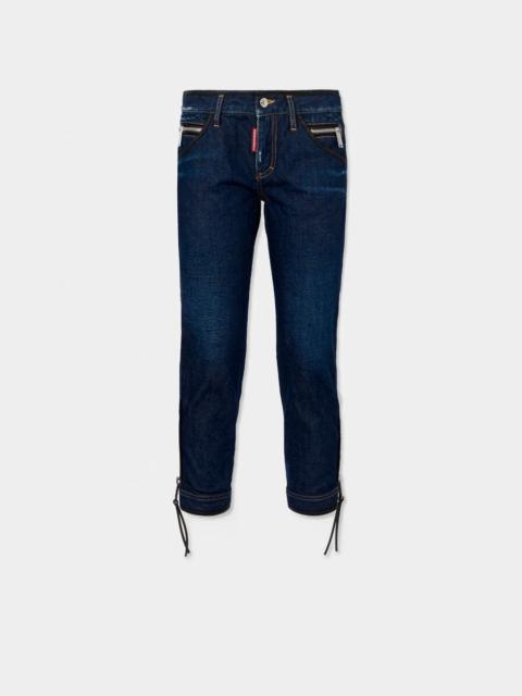DSQUARED2 DARK AVIATOR UPSIDE SKINNY JEANS