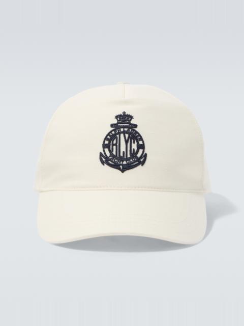 Ralph Lauren Logo silk and linen canvas baseball cap