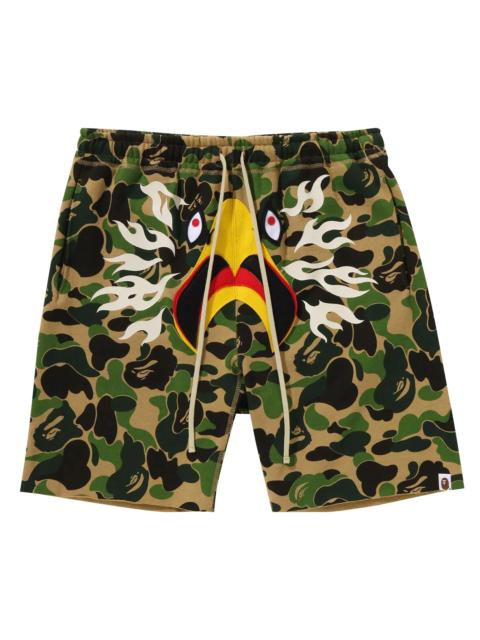 A BATHING APE® BAPE x Readymade ABC Camo Eagle Wide Sweat Shorts 'Green'