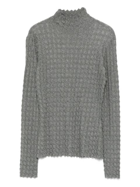 EMPORIO ARMANI high-neck textured sweater