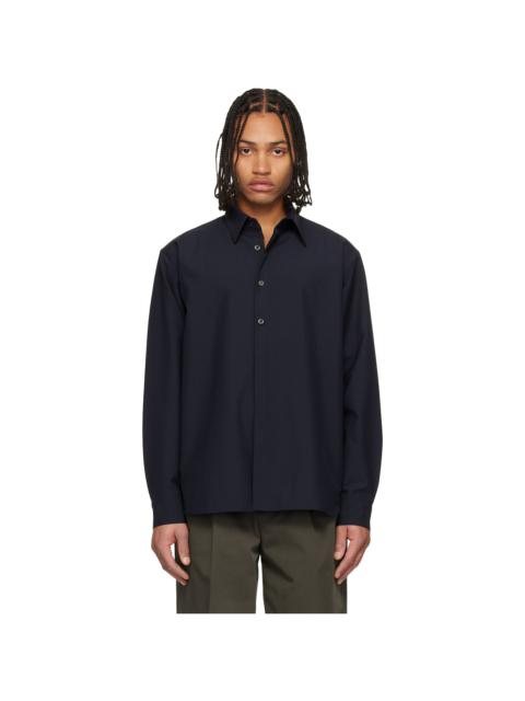 LE17SEPTEMBRE Navy Classic Wool-Blend Shirt