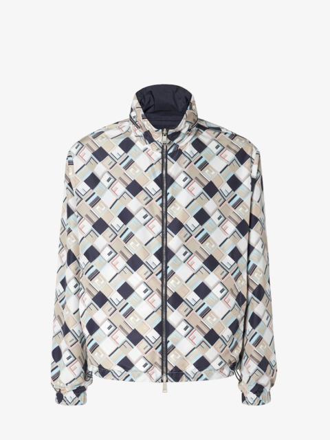 FENDI Reversible Windbreaker Jacket Multicolor printed nylon blouson