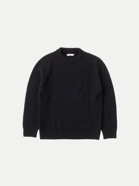 Nudie Jeans August Rib Wool Navy