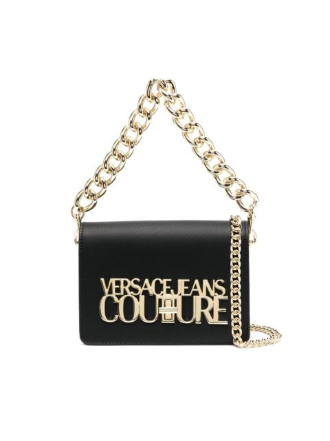 VERSACE JEANS COUTURE logo-lettering faux-leather crossbody bag