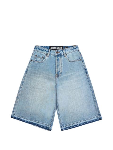 BILLIONAIRE BOYS CLUB Lunar logo-embroidered denim shorts