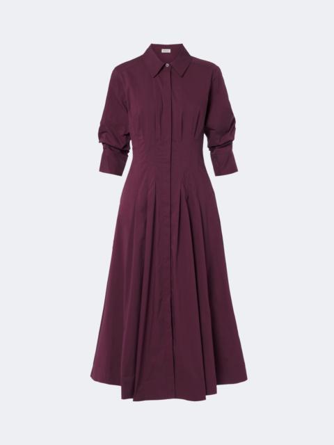 SIMKHAI Jazz pleated cotton poplin shirt dress