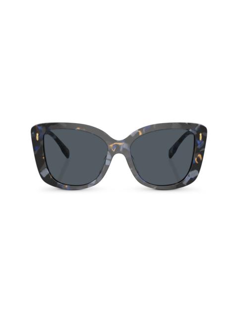 TORY BURCH logo-plaque oversize-frame sunglasses