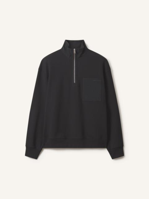 Maison Kitsuné HALF-ZIP NYLON POCKET SWEATSHIRT