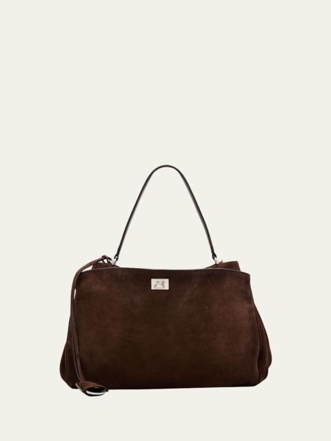 BALENCIAGA Rodeo Suede Top-Handle Bag