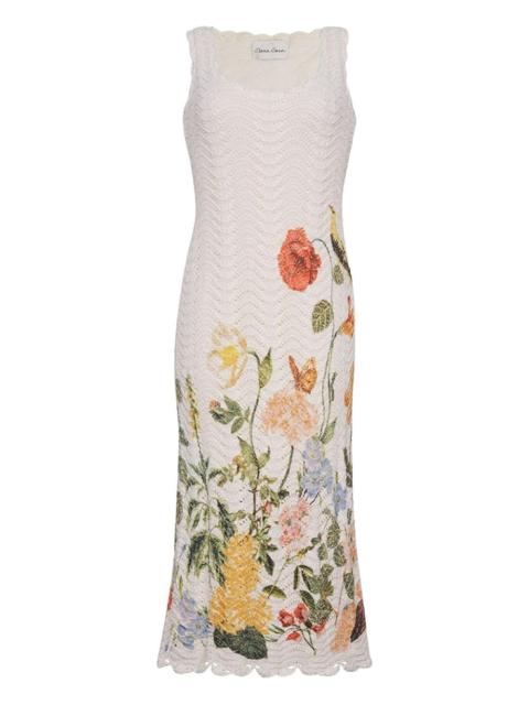 Cara Cara Orel floral-print crochet dress