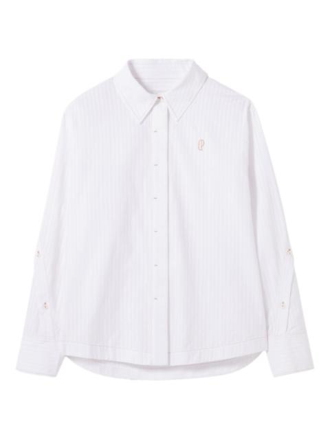 Claudie Pierlot embroidered-logo striped shirt