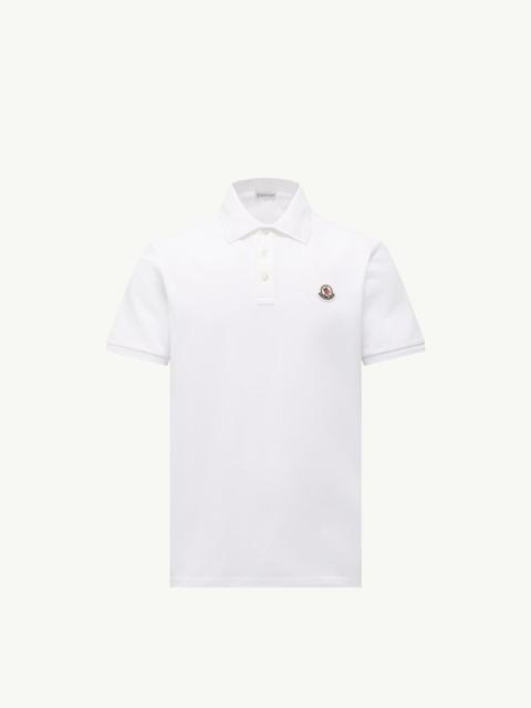 Moncler Logo Patch Cotton Piquet Polo Shirt