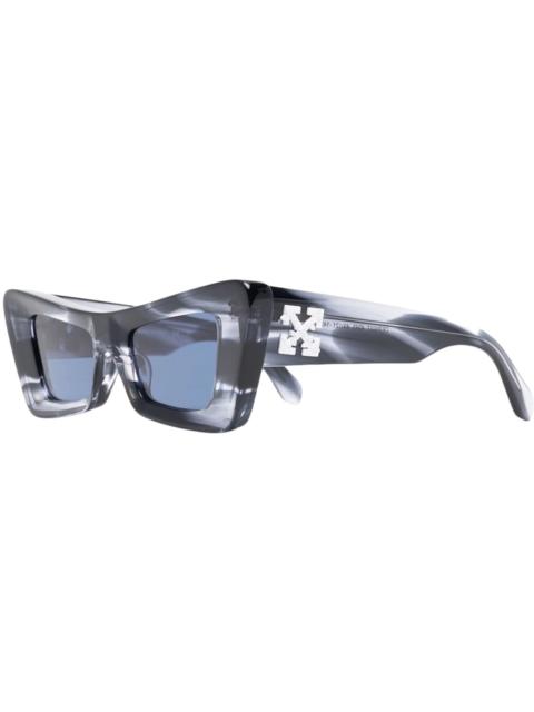 Off-White OFF-WHITE Accra Cat-Eye Marbled Sunglasses Navy Blue/Multi/Blue (OERI027S22PLA0014945)