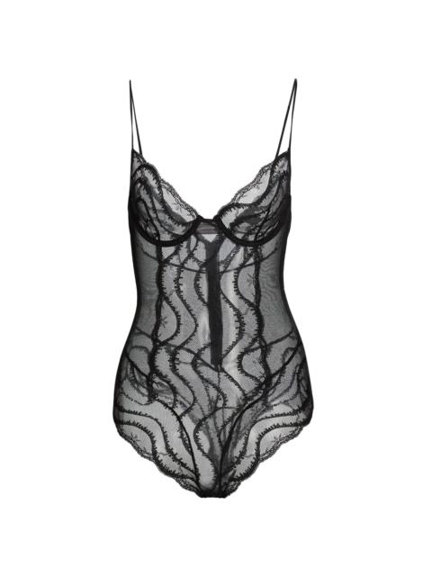 KIKI DE MONTPARNASSE Women's Leche Moi Thong Bodysuit - Black